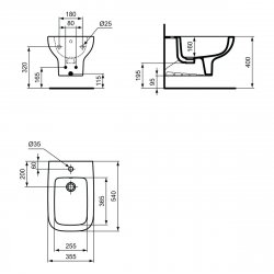 Ideal Standard i.life A Wall Hung Bidet