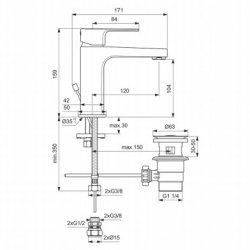 Ideal Standard Cerafine D Single Lever Basin Mixer with Pop Up Waste