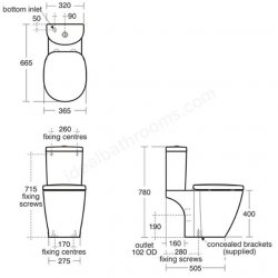 Ideal Standard Concept Close Coupled WC