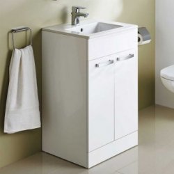 Ideal Standard Tempo 600mm Floorstanding White Gloss Vanity Unit with 2 Door