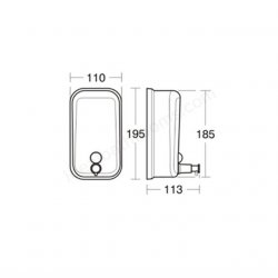 Ideal Standard IOM Stainless Steel Wall Mounted 500ml Soap Dispenser