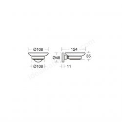 Ideal Standard IOM Frosted Glass Soap Dish & Holder