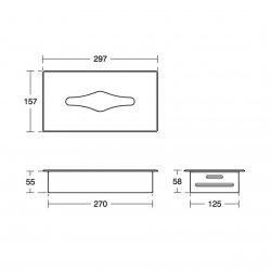 Ideal Standard IOM Stainless Steel Kleenex Tissue Holder