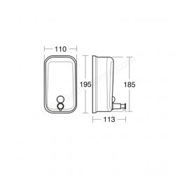 Ideal Standard IOM Stainless Steel Wall Mounted 800ml Soap Dispenser
