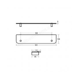 Ideal Standard Concept 50cm Glass Shelf