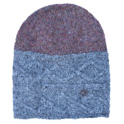 Pure Wool Fjord slouch hat - mid grey/pale heather