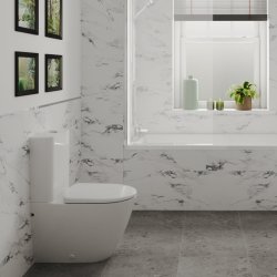 Geberit Smyle 3-in-1 Rimless Close-Coupled Toilet Pack with Pan, Cistern & Soft Close Seat