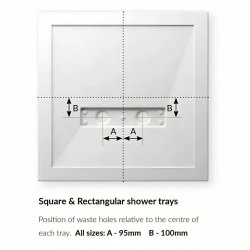 Kudos Connect 2 1600 x 900mm Rectangle Shower Tray - Slate Finish