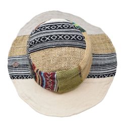 Hemp & Cotton Patch Sun Hat - Multi