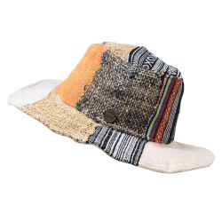 Hemp & Cotton Patch Sun Hat - Multi