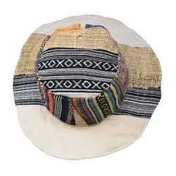 Hemp & Cotton Patch Sun Hat - Multi