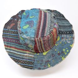 Gheri Cotton Patch Sun Hat - Blue/Green