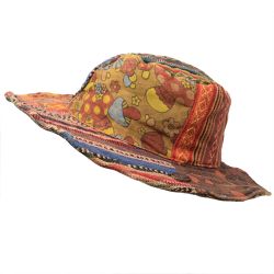 Gheri Cotton Patch Sun Hat - Red/Orange