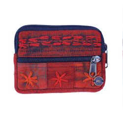 Embroidered Purse - Red