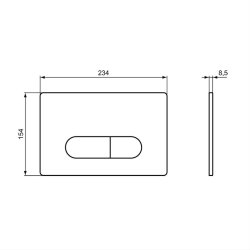 Ideal Standard Oleas M1 White Mechanical Dual Flushplate - Stock Clearance