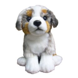 Soft Toy Blue Australian Shepherd Dog by Faithful Friends (25cm)H FAS03
