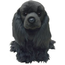Soft Toy Cocker Spaniel (Black) by Faithful Friends (25cm)H FCS04