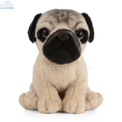 Soft Toy Pug by Living Nature (16.5cm)