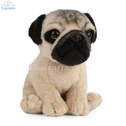 Soft Toy Pug by Living Nature (16.5cm)