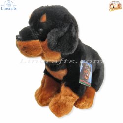 Plush Soft Toy Rottweiler Dog by Faithful Friends (23cm)H FROT03