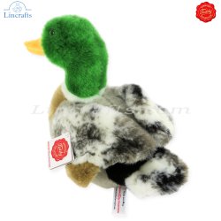 Plush Soft Toy Mallard Male Duck by Teddy Hermann (24 cm) 93131