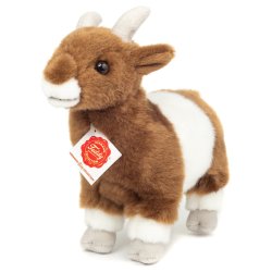 Plush Soft Toy Goat Brown & White by Teddy Hermann (22 cm) 91719