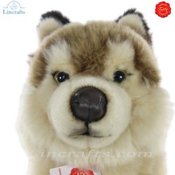 Plush Soft Toy Wolf sitting by Teddy Hermann (29 cm) 92738