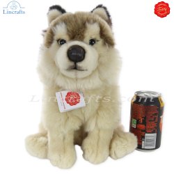 Plush Soft Toy Wolf sitting by Teddy Hermann (29 cm) 92738