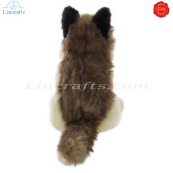 Plush Soft Toy Wolf sitting by Teddy Hermann (29 cm) 92738
