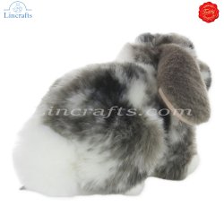 Plush Soft Toy Lop-eared Rabbit  grey & white by Teddy Hermann (23 cm) 93733