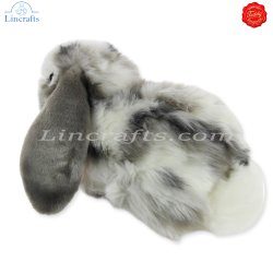 Plush Soft Toy Lop-eared Rabbit grey & white by Teddy Hermann (30 cm) 93797