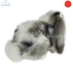 Plush Soft Toy Lop-eared Rabbit grey & white by Teddy Hermann (30 cm) 93797