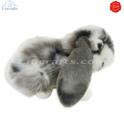 Plush Soft Toy Lop-eared Rabbit grey & white by Teddy Hermann (30 cm) 93797