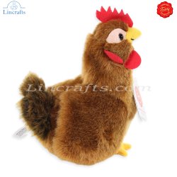 Plush Soft Toy Hen Brown by Teddy Hermann (16 cm) 94145