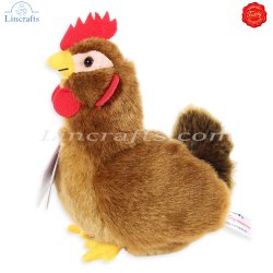 Plush Soft Toy Hen Brown by Teddy Hermann (16 cm) 94145