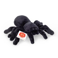 Plush Soft Toy Black Spider by Teddy Hermann (16 cm) 92656