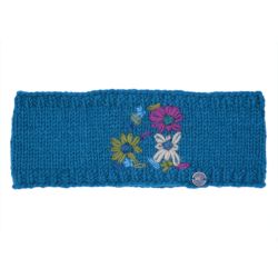 Pure Wool Fleece Lined - Embroidered Headband - Pacific