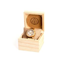 Hazel Zebrano Wood Brown Mens Watch - Botanica