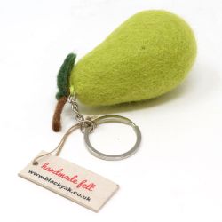 Pear - Wool Felt - Keyring