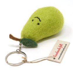 Pear - Wool Felt - Keyring