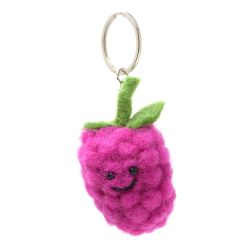Raspberry - Wool Felt - Keyring