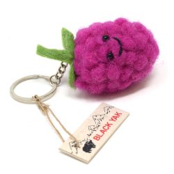 Raspberry - Wool Felt - Keyring