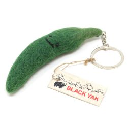 Green Chilli - Wool Felt - Keyring