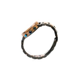 Dahlia Zebrano Wood Blue Mens Watch - Botanica