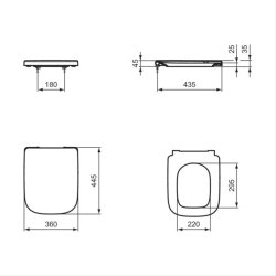Ideal Standard i.life B Soft Close Toilet Seat & Cover - White