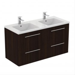 Ideal Standard i.life B Wall Hung 120cm 4 Drawer Coffee Oak Vanity Unit