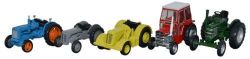 Tractor 5 Piece Set - Massey Ferguson Fordson David Brown Field Marshall Diecast Model 1:76 Scale - Oxford