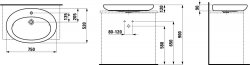 Laufen Alessi One 75cm Countertop Basin (18972)