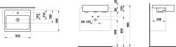 Laufen Living City 550mm Square Semi Recessed Basin