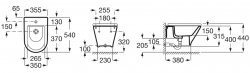 Roca The Gap Round Wall Hung Bidet with Hidden Fixings